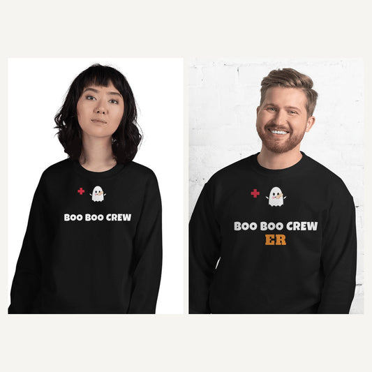 Boo Boo Crew Nurse Halloween Sweatshirts in Black, matching set