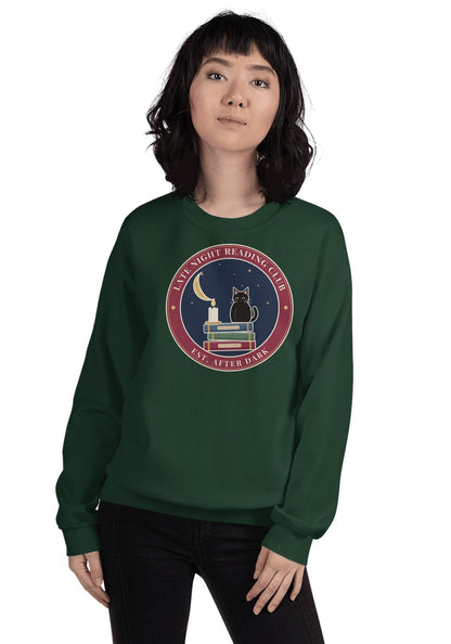 Late Night Reading Club sweatshirt in Forest Green