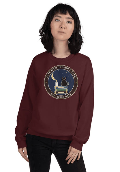Late Night Reading Club sweatshirt in Maroon