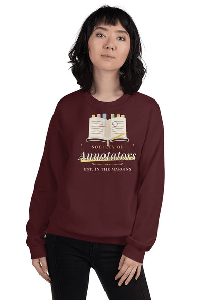 Society of Annotators sweatshirt in Maroon