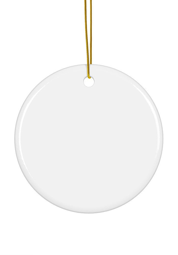Custom ceramic Christmas ornament, circle shape