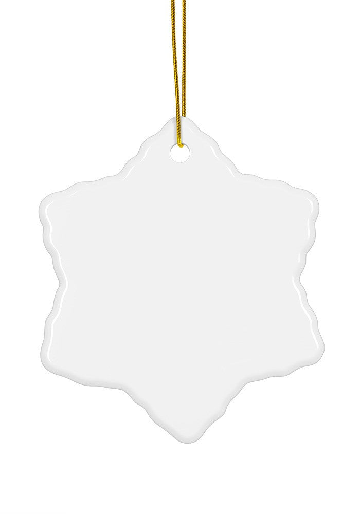 Custom ceramic Christmas ornament, snowflake shape