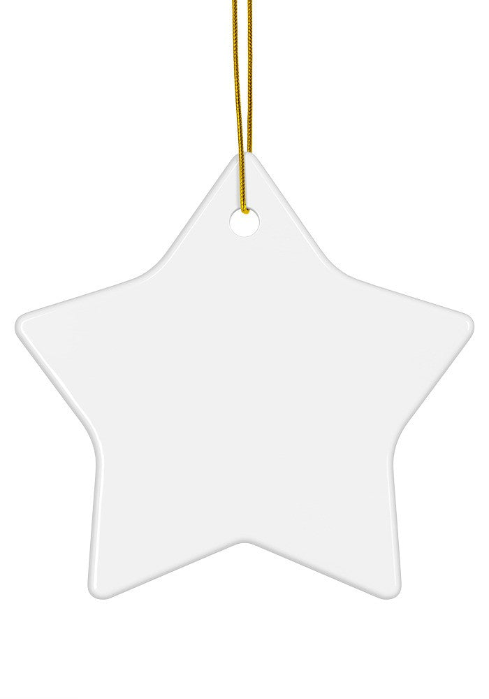 Custom ceramic Christmas ornament, star shape