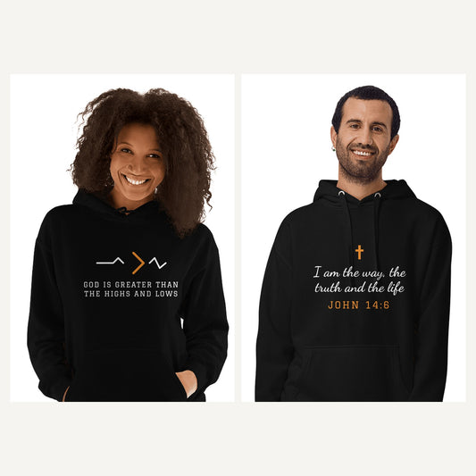 Christian Faith Hoodies in Black, matching set