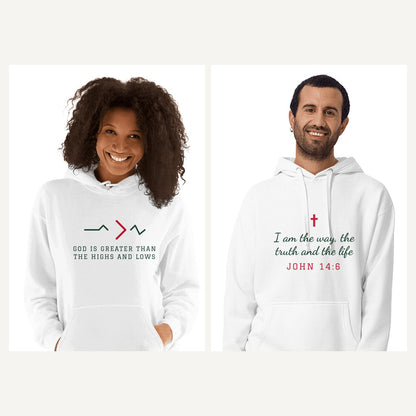 Christian Faith Hoodies in White, matching set