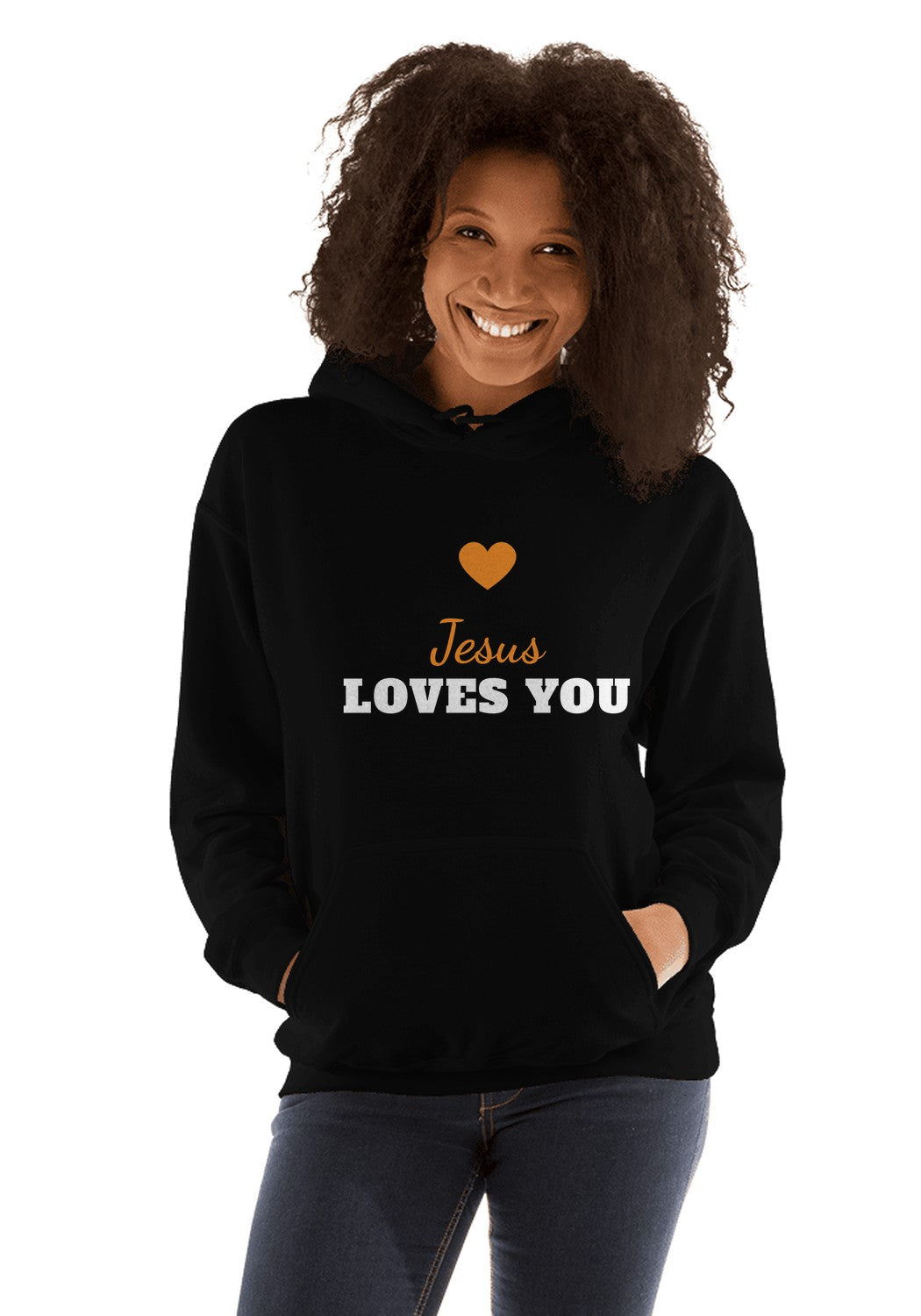 Jesus Loves You hoodie in Black