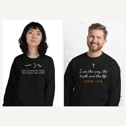 Christian Faith Sweatshirts in Black, matching set