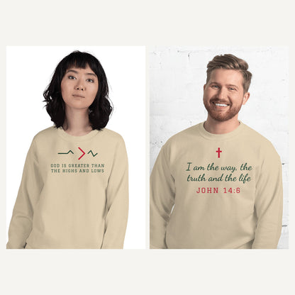 Christian Faith Sweatshirts in Sand, matching set