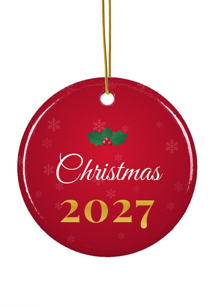 Classic Red ornament, circle shape