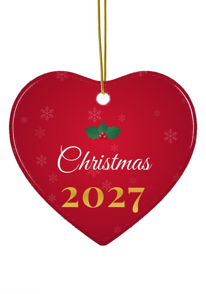 Classic Red ornament, heart shape