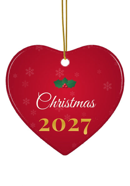 Classic Red ornament, heart shape