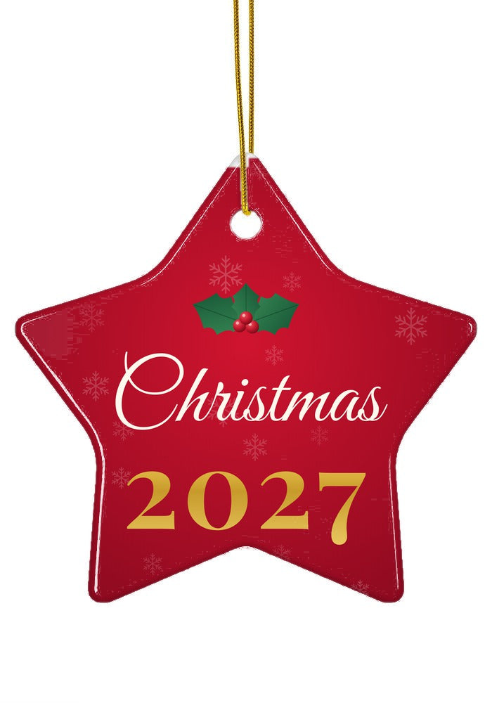 Classic Red ornament, star shape