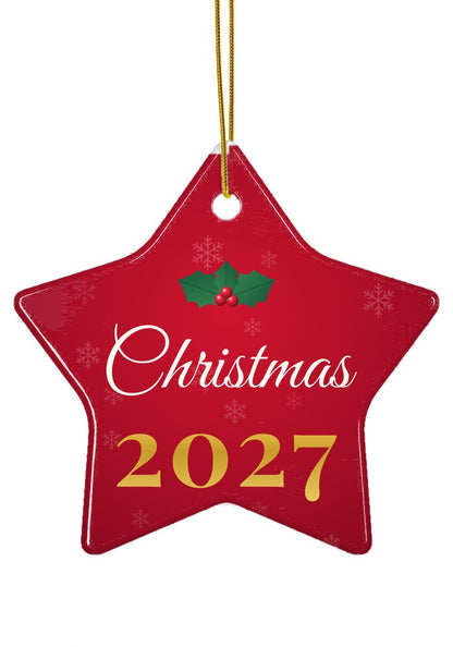 Classic Red ornament, star shape