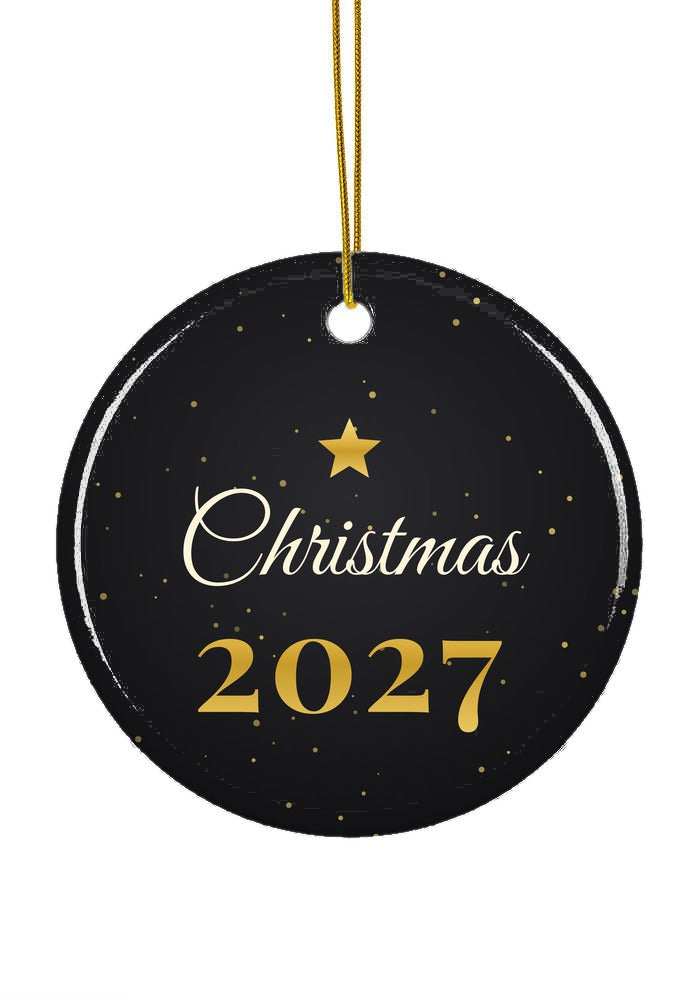 Black and Gold ornament, circle shape