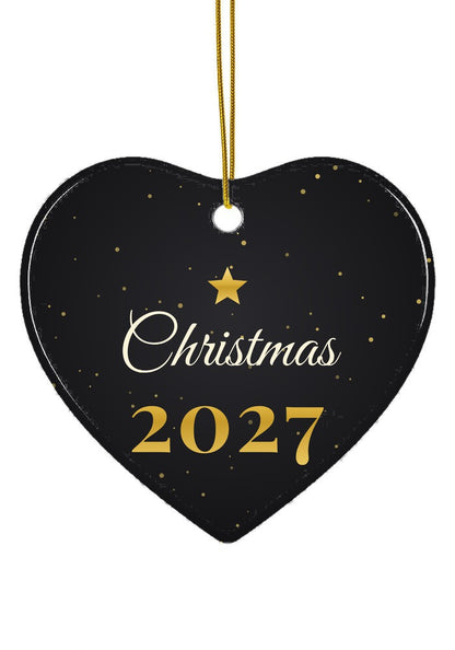Black and Gold ornament, heart shape