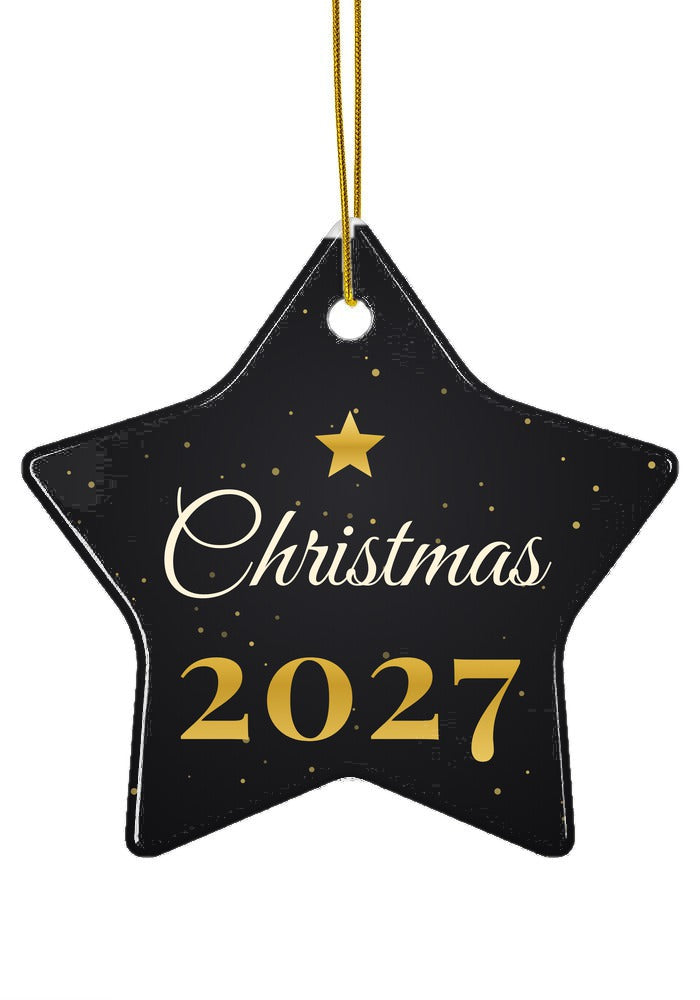 Black and Gold ornament, star shape