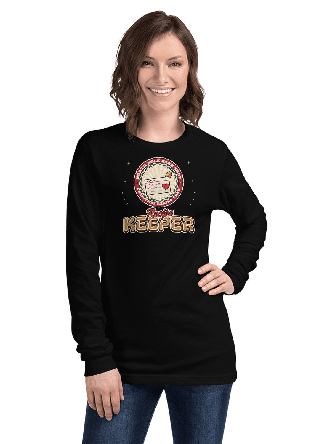 Recipe Keeper long sleeve pajama tee in Black