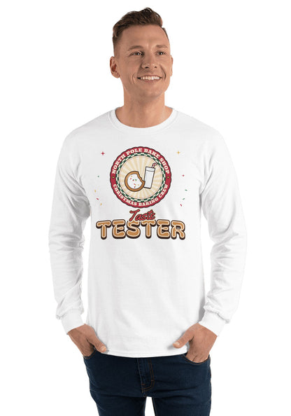Taste Tester long sleeve pajama tee in White