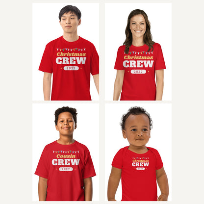 Christmas Crew 2027 Family Shirts in Red, family set