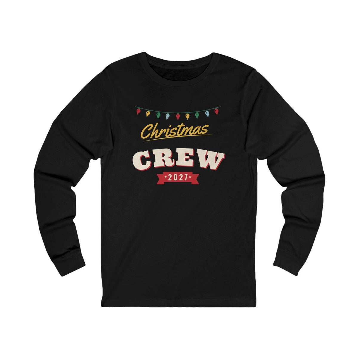 Christmas Crew 2027 Christmas pajama shirt, black
