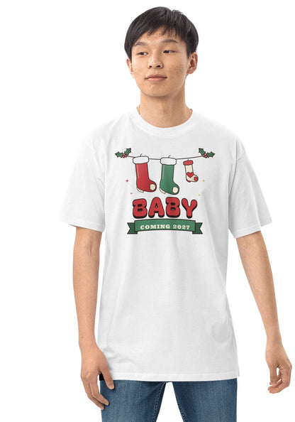 Baby Coming 2027 t-shirt in White
