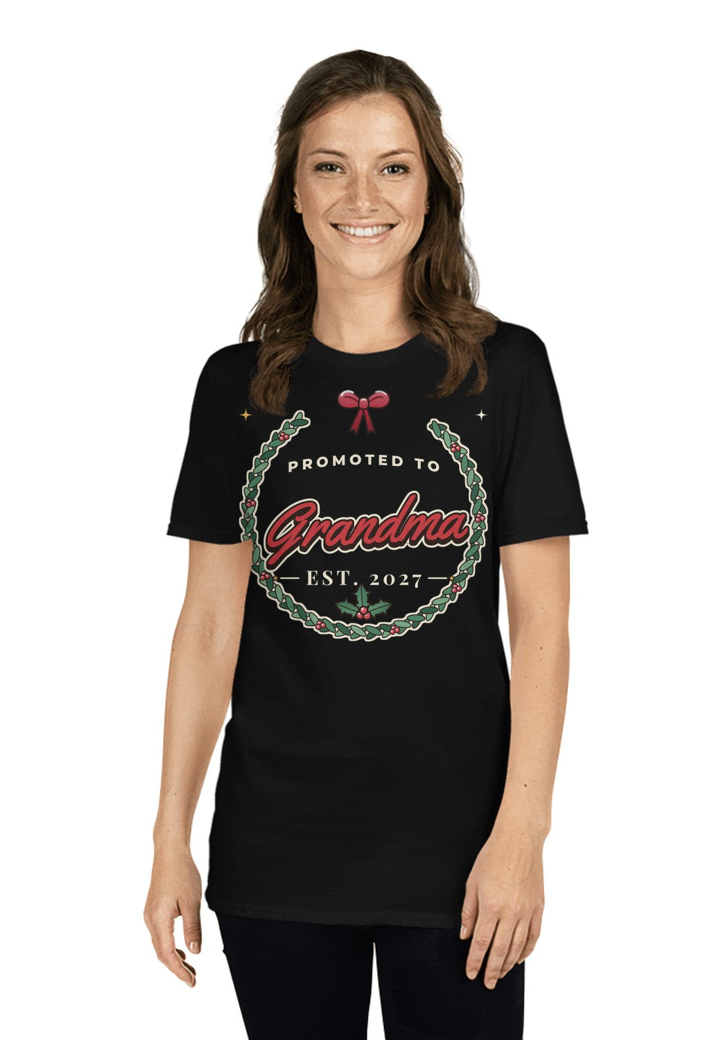 Promoted to Grandma 2027 t-shirt in Black