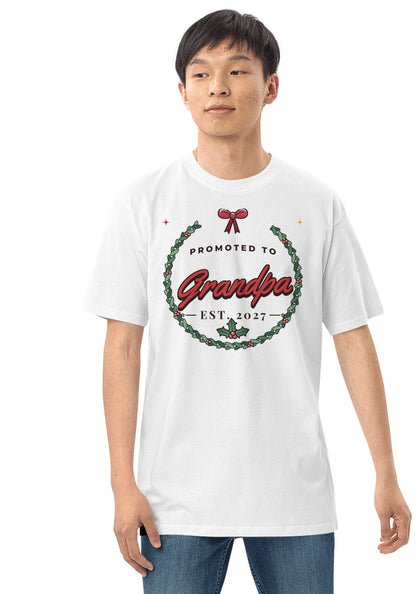 Promoted to Grandpa 2027 t-shirt in White