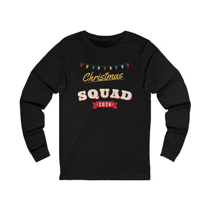 Christmas Squad 2026 Christmas pajama shirt, black