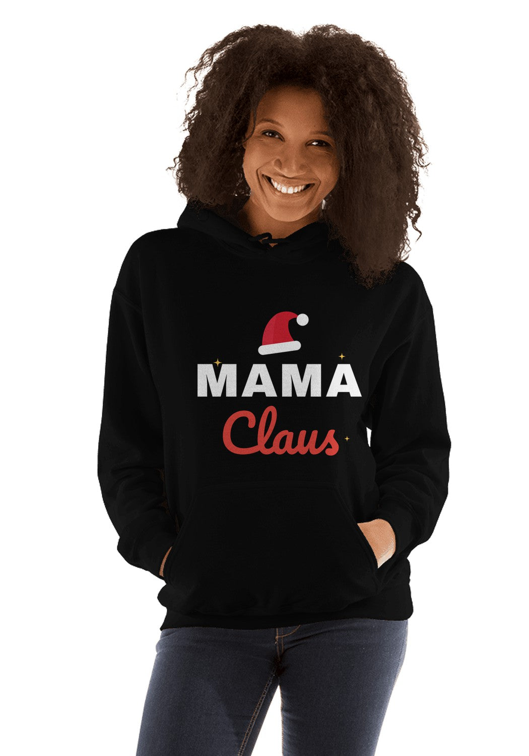 Mama Claus hoodie in Black