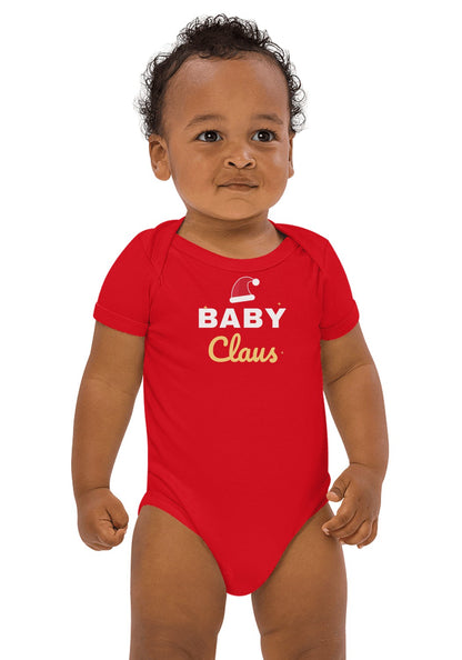 Baby Claus long sleeve pajama tee in Red