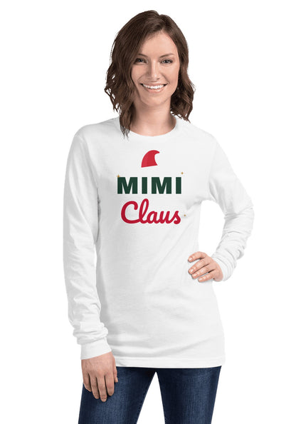 Mimi Claus long sleeve pajama tee in White