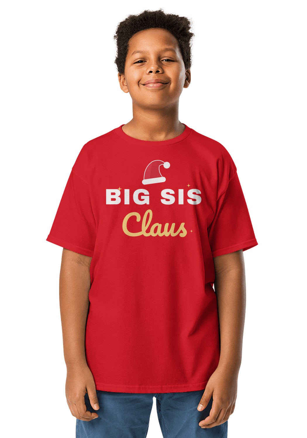 Big Sis Claus t-shirt in Red
