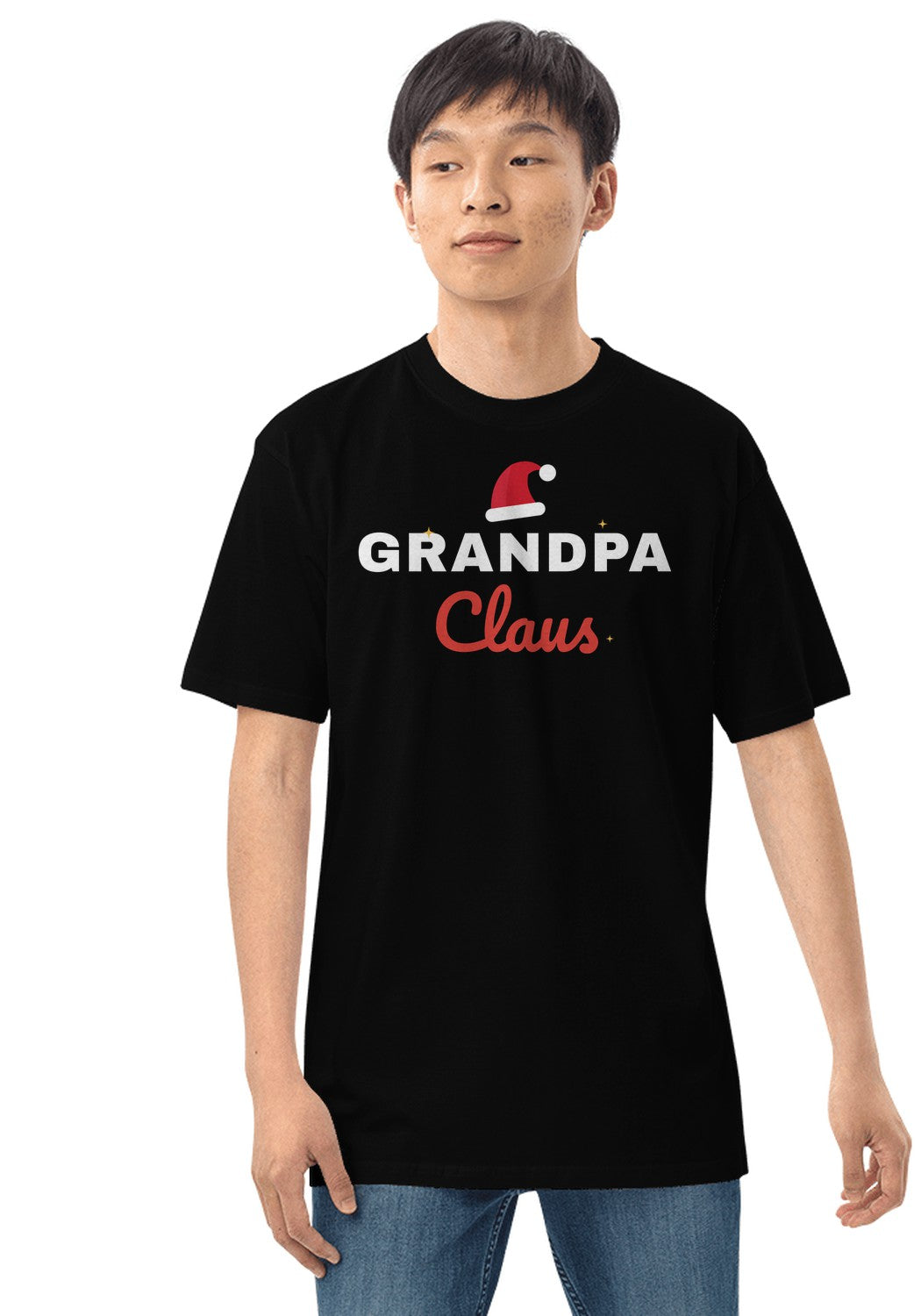 Grandpa Claus t-shirt in Black