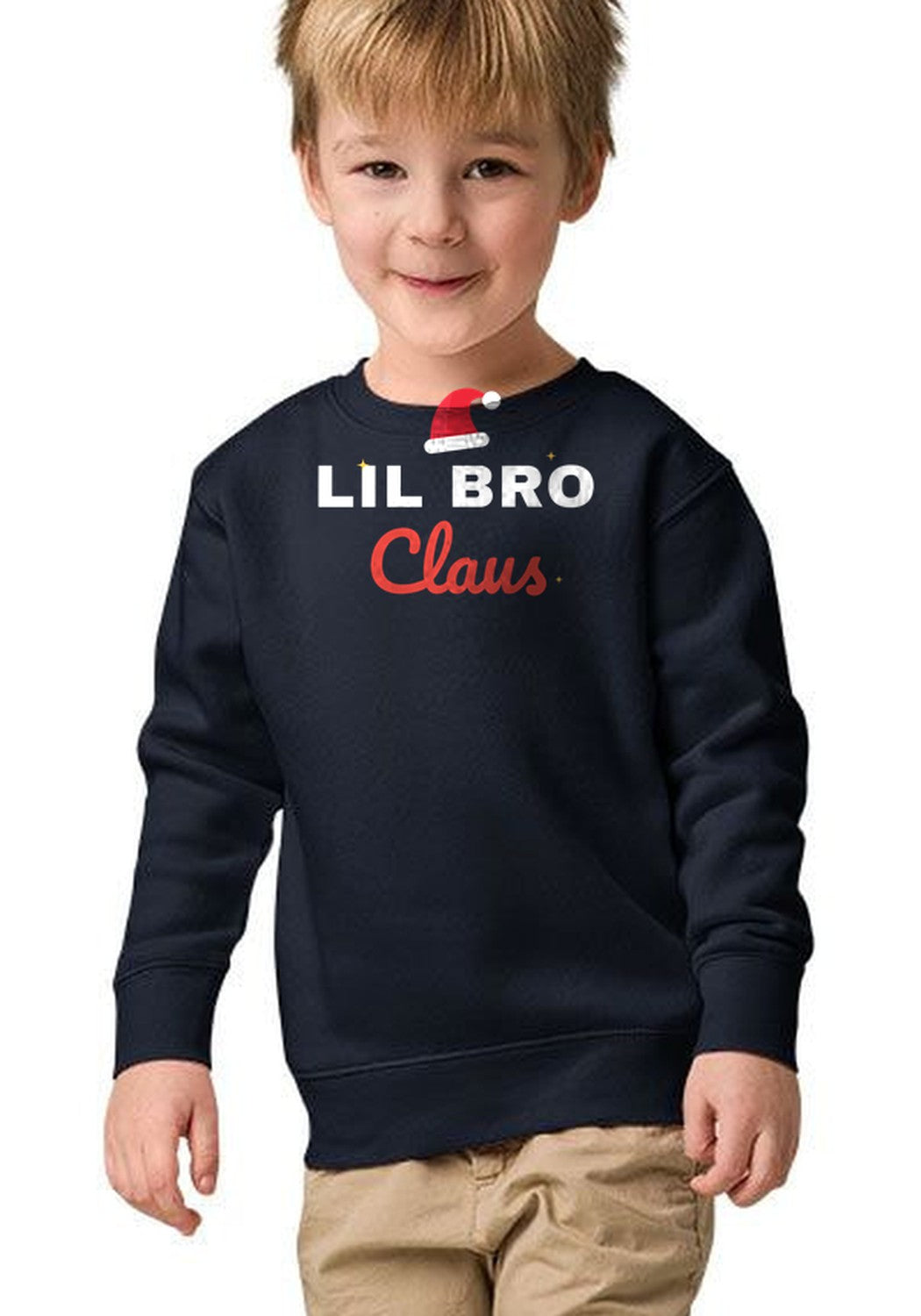 Lil Bro Claus sweatshirt in Navy