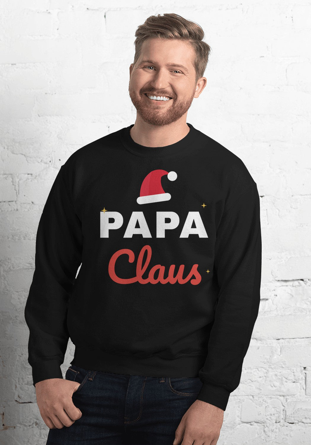 Papa Claus sweatshirt in Black