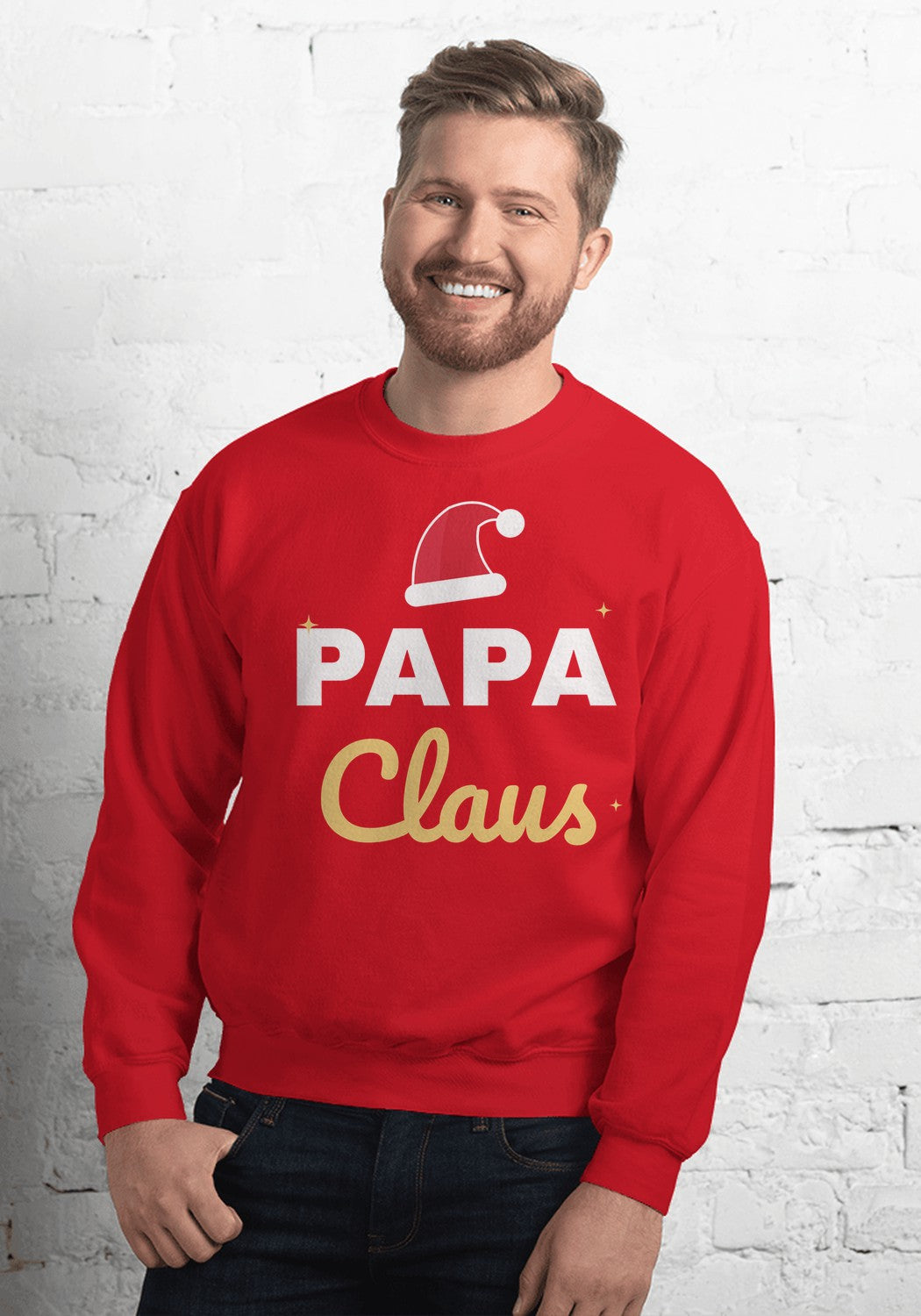 Papa Claus sweatshirt in Red