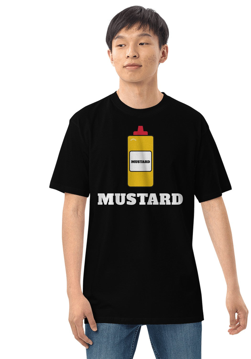 Mustard t-shirt in Black