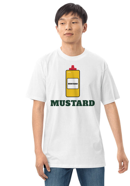 Mustard t-shirt in White