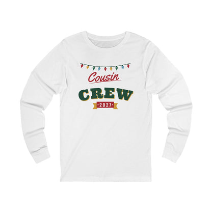 Cousin Crew 2027 Christmas pajama shirt, white