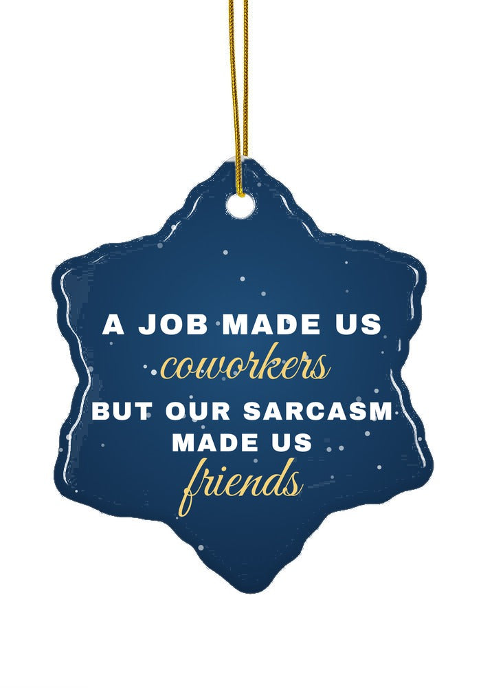 Coworker Christmas ornament, snowflake shape