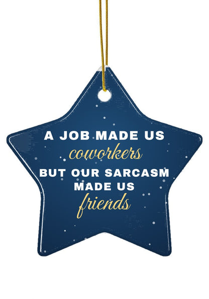 Coworker Christmas ornament, star shape