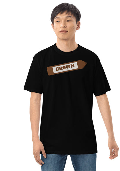 Brown Crayon t-shirt in Black