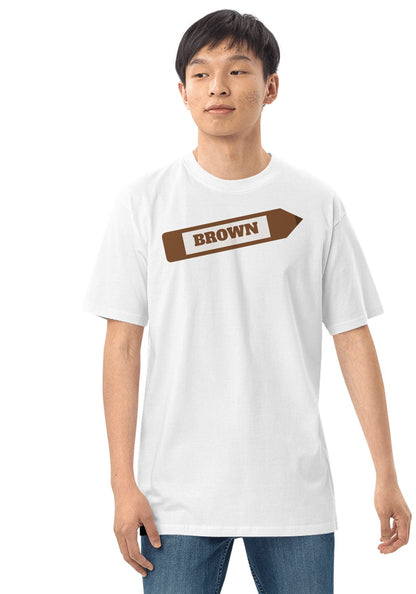 Brown Crayon t-shirt in White