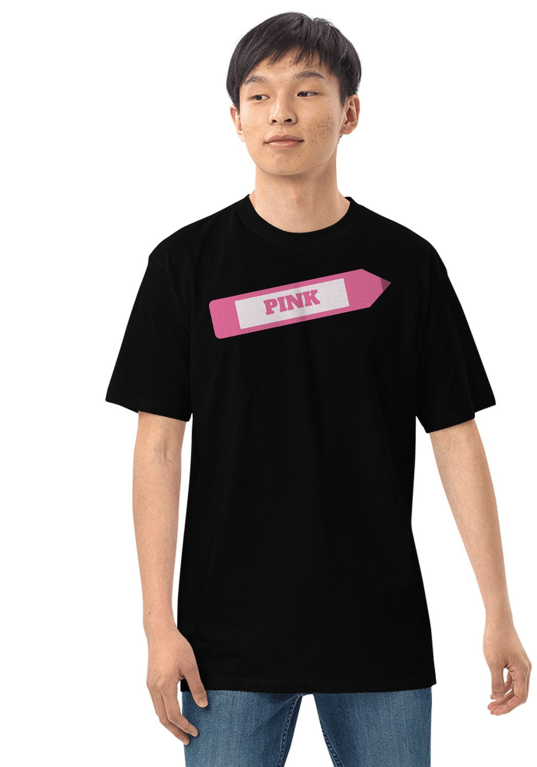 Pink Crayon t-shirt in Black