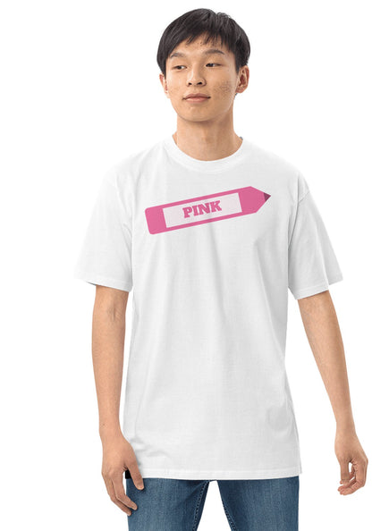 Pink Crayon t-shirt in White
