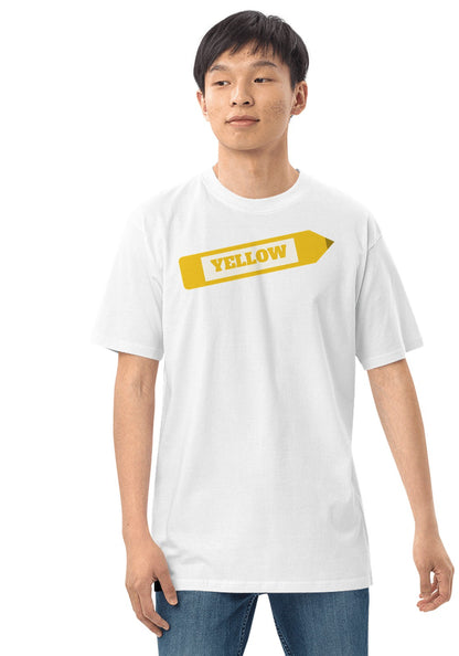 Yellow Crayon t-shirt in White