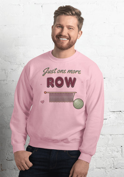 Just One More Row sweatshirt in Light Pink