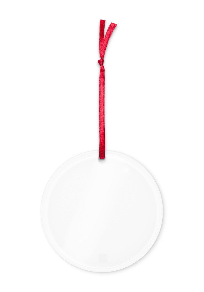Custom acrylic photo ornament, circle