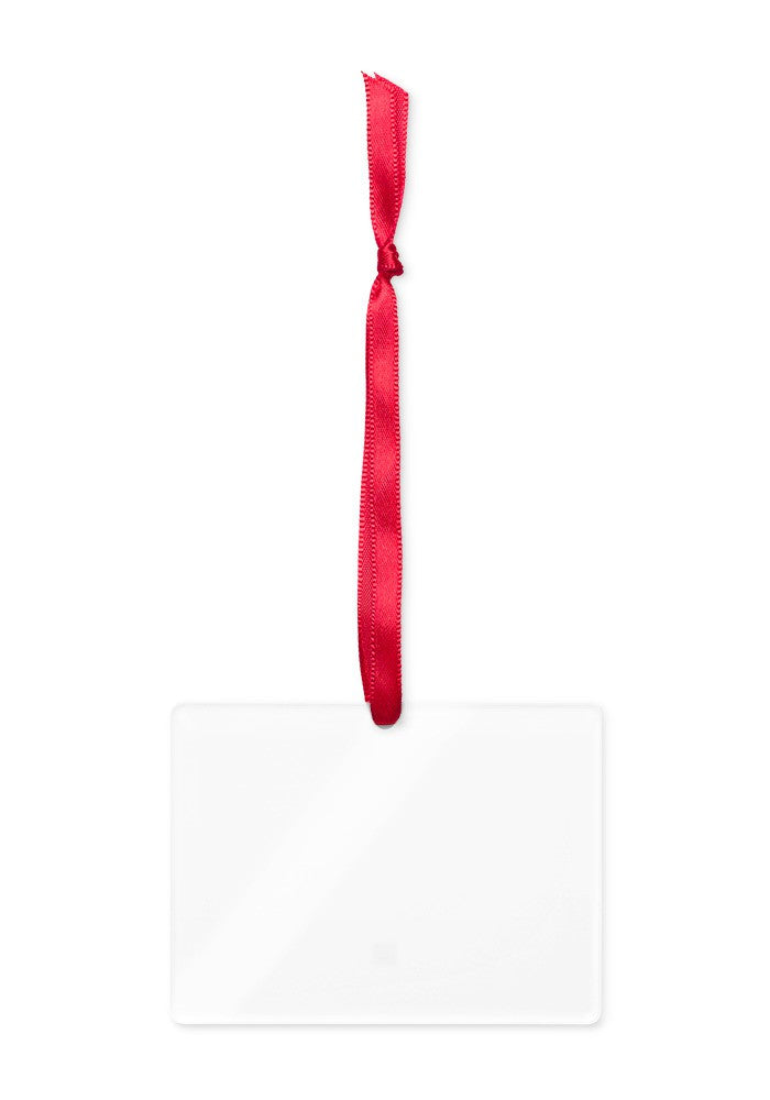 Custom acrylic photo ornament, rectangle