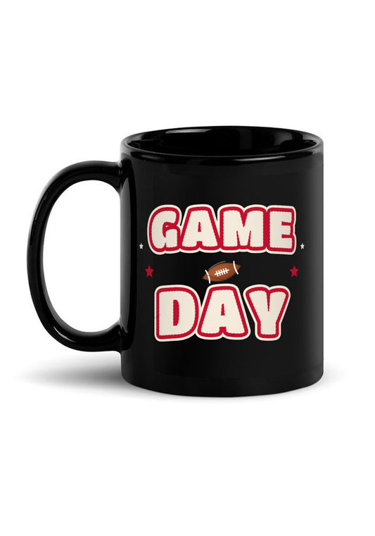 Custom Black Glossy Mug with sample design